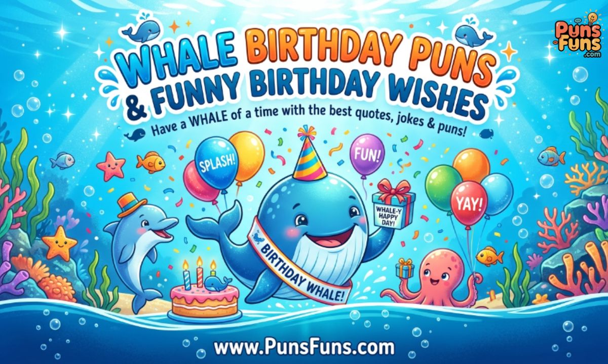 Whale Birthday Puns and Funny Birthday Wishes